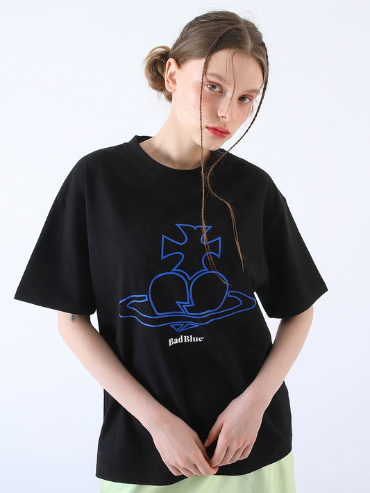 [BadBlue®] Broken Heart T-Shirt Black