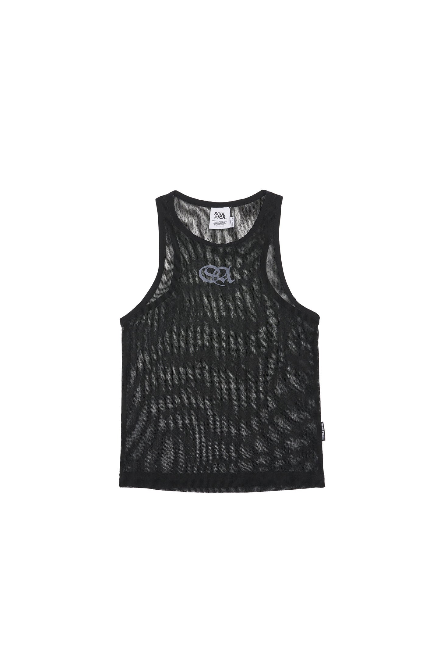 [SCULPTOR®] Symbol Logo Mesh Sleeveless Top (2 color)