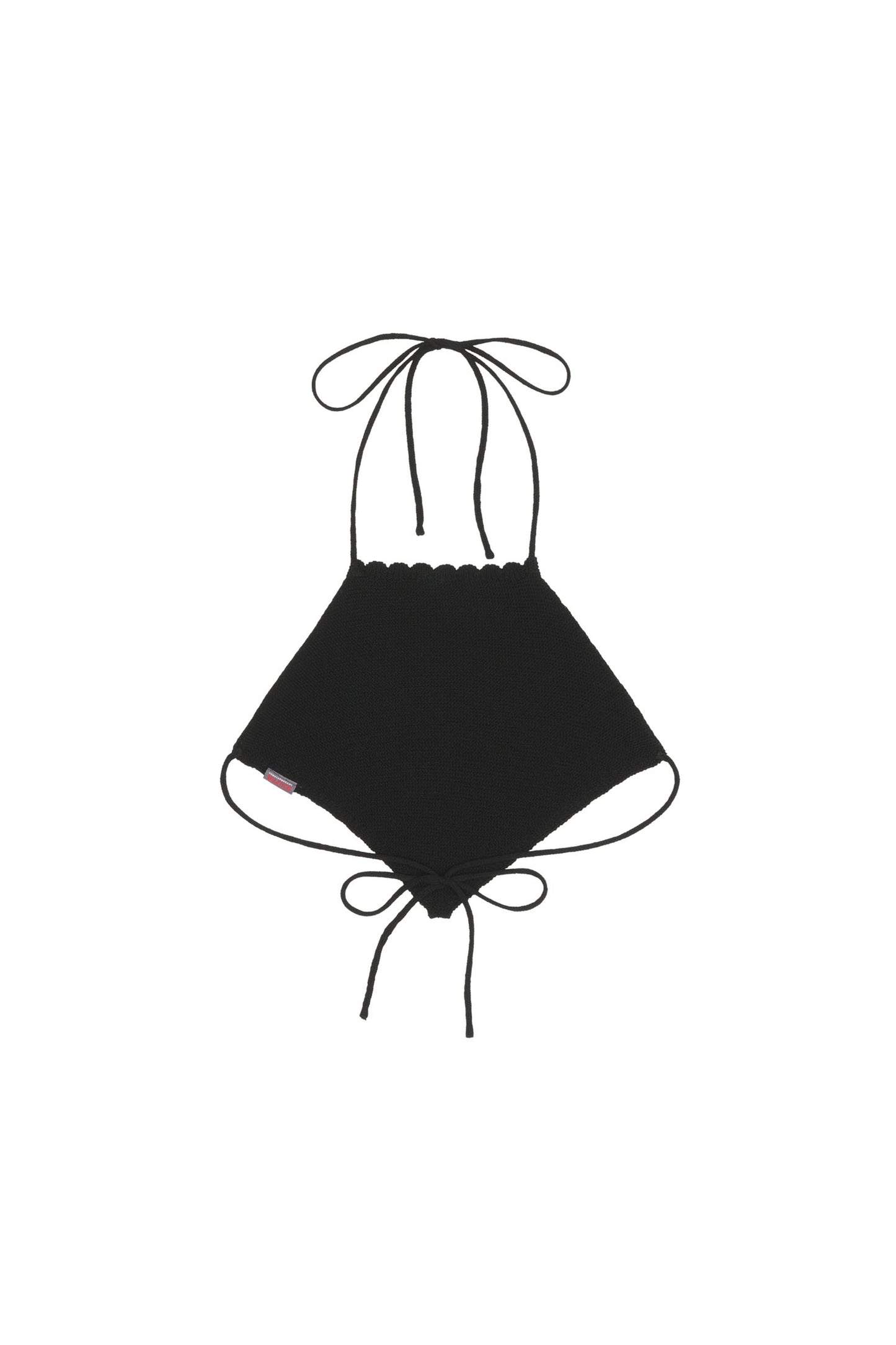 [SCULPTOR®] Backless Knit Halter Top (2 color)