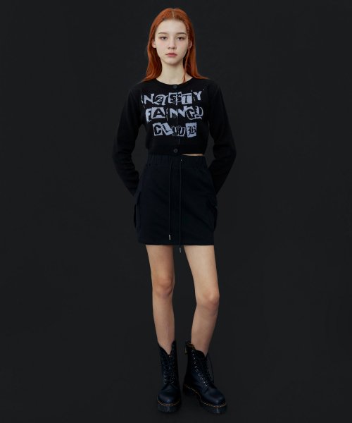 [𝐅𝐚𝐧𝐜𝐲 𝐜𝐥𝐮𝐛©] FANCY STAMP CROPPED CARDIGAN (2 color)