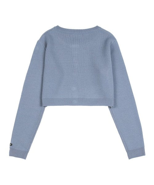 [𝐅𝐚𝐧𝐜𝐲 𝐜𝐥𝐮𝐛©] FANCY STAMP CROPPED CARDIGAN (2 color)