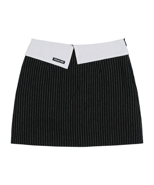 [𝐅𝐚𝐧𝐜𝐲 𝐜𝐥𝐮𝐛©] STRIPE LAYERED MINI SKIRT (2 color)