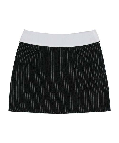 [𝐅𝐚𝐧𝐜𝐲 𝐜𝐥𝐮𝐛©] STRIPE LAYERED MINI SKIRT (2 color)