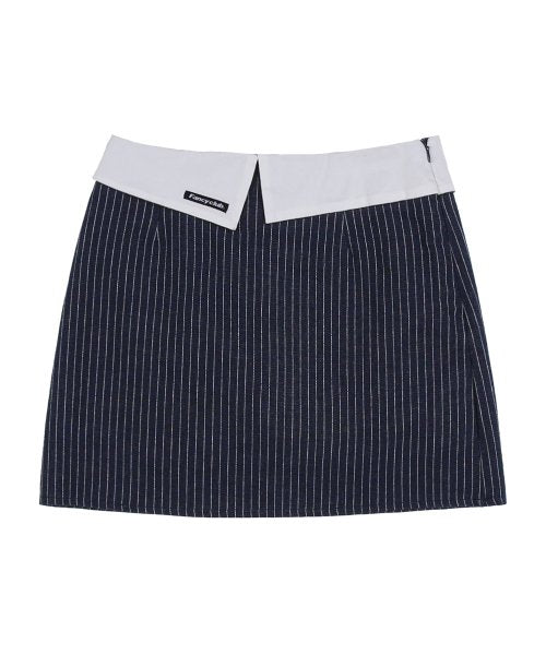 [𝐅𝐚𝐧𝐜𝐲 𝐜𝐥𝐮𝐛©] STRIPE LAYERED MINI SKIRT (2 color)