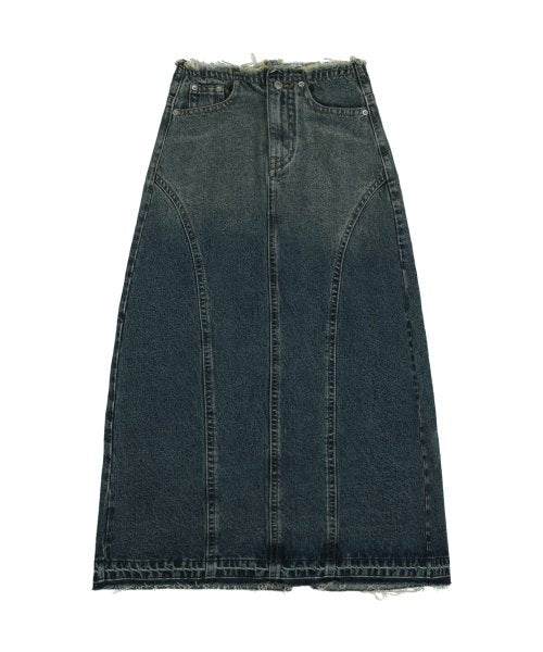 [𝐅𝐚𝐧𝐜𝐲 𝐜𝐥𝐮𝐛©] HEATH DENIM LONG SKIRT (2 color)