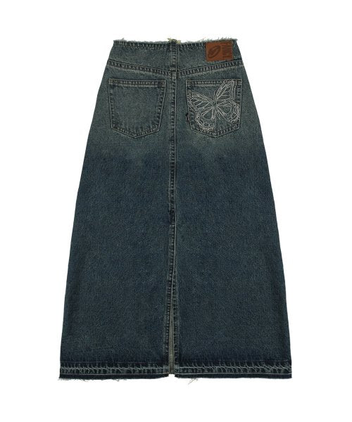 [𝐅𝐚𝐧𝐜𝐲 𝐜𝐥𝐮𝐛©] HEATH DENIM LONG SKIRT (2 color)