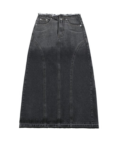 [𝐅𝐚𝐧𝐜𝐲 𝐜𝐥𝐮𝐛©] HEATH DENIM LONG SKIRT (2 color)