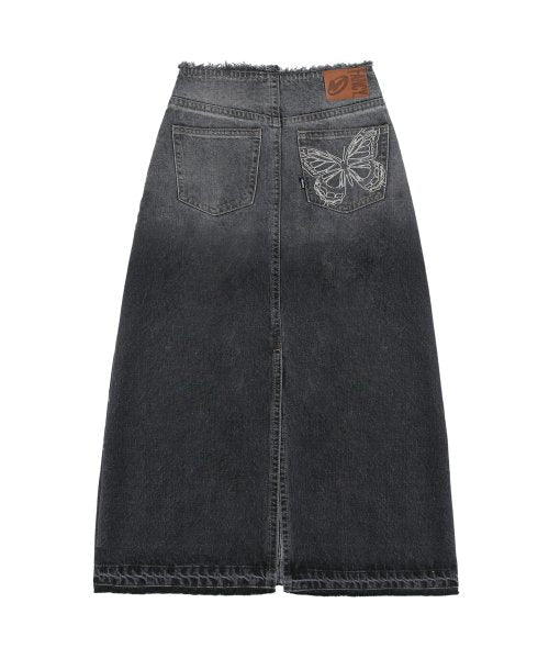 [𝐅𝐚𝐧𝐜𝐲 𝐜𝐥𝐮𝐛©] HEATH DENIM LONG SKIRT (2 color)