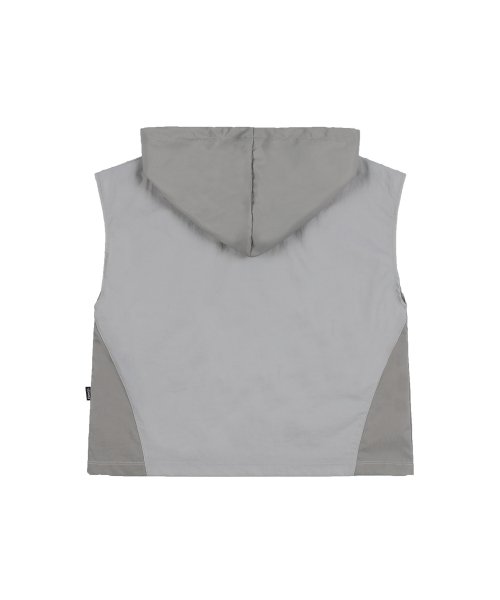 [𝐅𝐚𝐧𝐜𝐲 𝐜𝐥𝐮𝐛©] UTILITY NYLON HOODED VEST  (2 color)