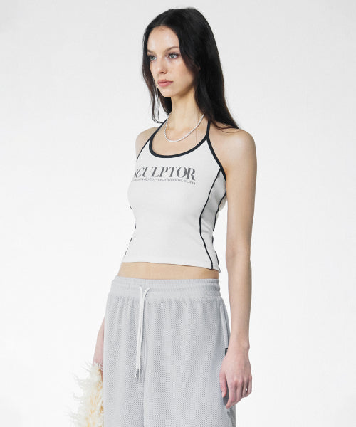 [SCULPTOR®] Classic Logo Halter Top  (3 color)