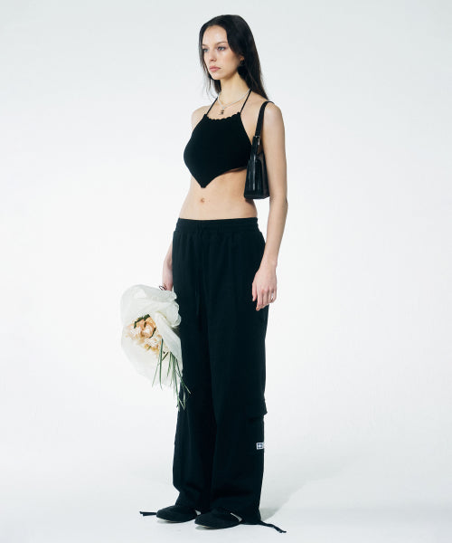 [SCULPTOR®] Backless Knit Halter Top (2 color)