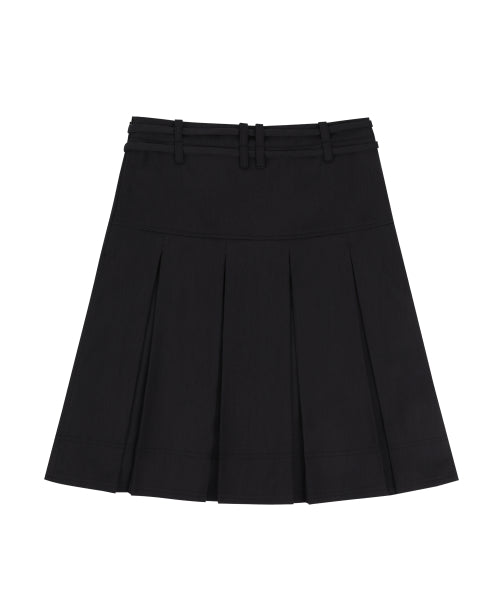 [𝐅𝐚𝐧𝐜𝐲 𝐜𝐥𝐮𝐛©] FORMAL BUTTON PLEATED MIDI SKIRT (3 color)