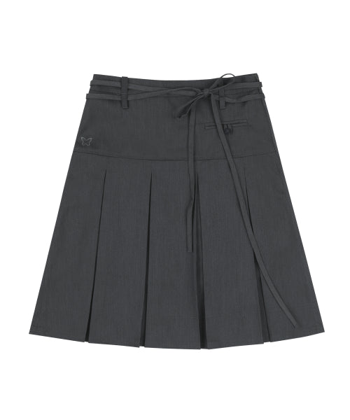 [𝐅𝐚𝐧𝐜𝐲 𝐜𝐥𝐮𝐛©] FORMAL BUTTON PLEATED MIDI SKIRT (3 color)