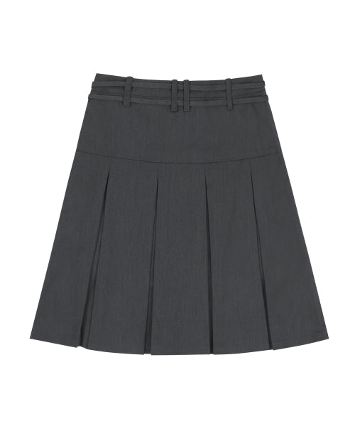 [𝐅𝐚𝐧𝐜𝐲 𝐜𝐥𝐮𝐛©] FORMAL BUTTON PLEATED MIDI SKIRT (3 color)