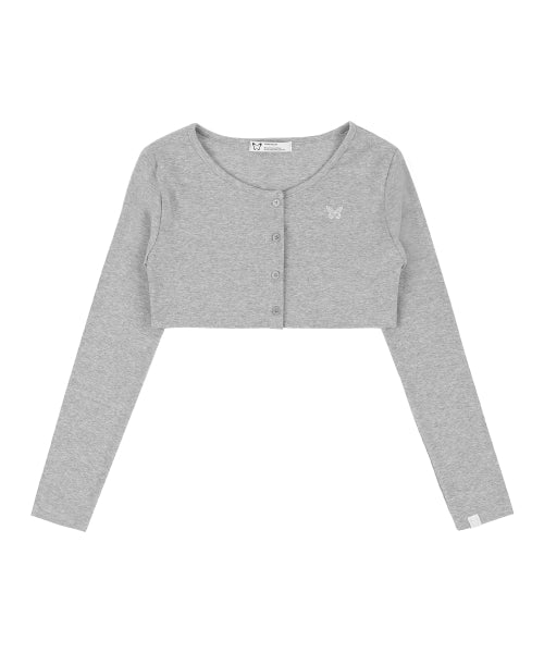 [𝐅𝐚𝐧𝐜𝐲 𝐜𝐥𝐮𝐛©] SLOPE BOLERO CARDIGAN (3 color)