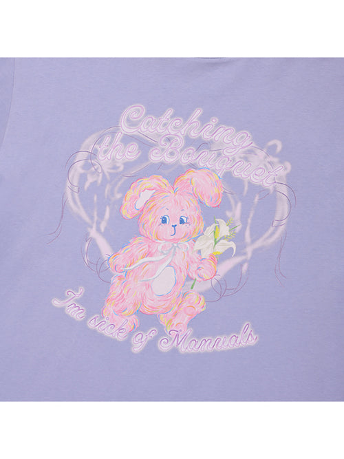 [KIRSH®] WITTY BUNNY BOUQUET GIRL T-SHIRT (2 color)