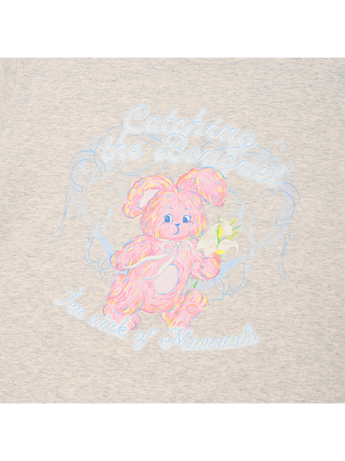 [KIRSH®] WITTY BUNNY BOUQUET GIRL T-SHIRT (2 color)