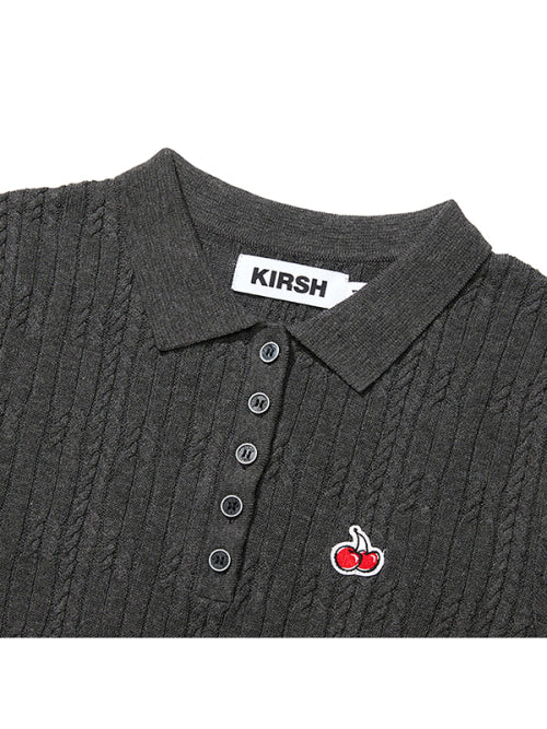 [KIRSH®] SMALL CHERRY CABLE KNIT DRESS (3 color)