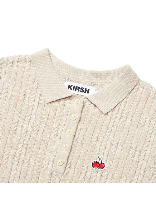 [KIRSH®] SMALL CHERRY CABLE KNIT DRESS (3 color)