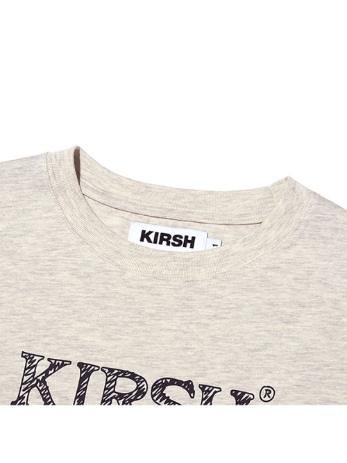 [KIRSH®] UNI HAND DRAWING LOGO WORDING T-SHIRT (2 color)