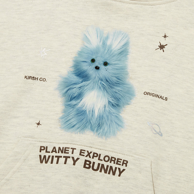 [KIRSH®] WITTY BUNNY PLANET EXPLORER CROP HOODIE (3 color)