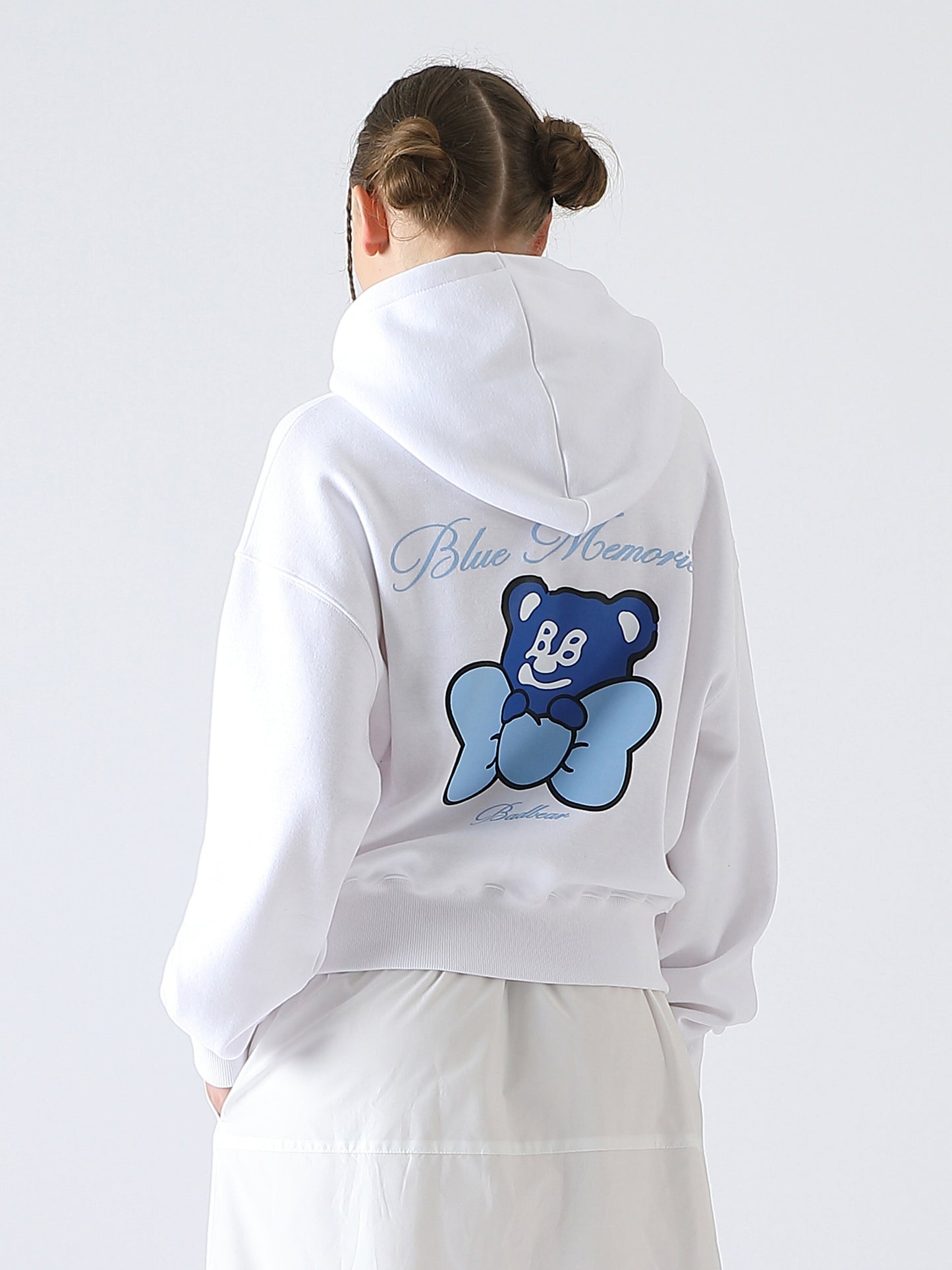 [BadBlue®] Ribbon BadBear Crop Hoodie