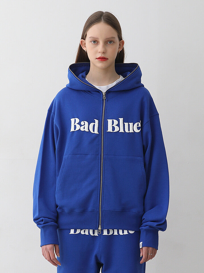 [BadBlue®] Logo Pull Zip Hoodie (2 color)