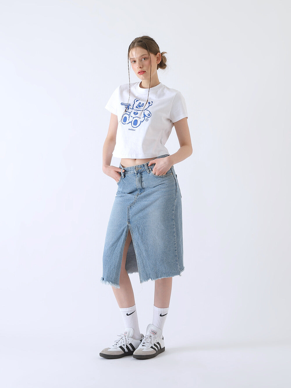 [BadBlue®] BadBear Crop Tee (2 color)