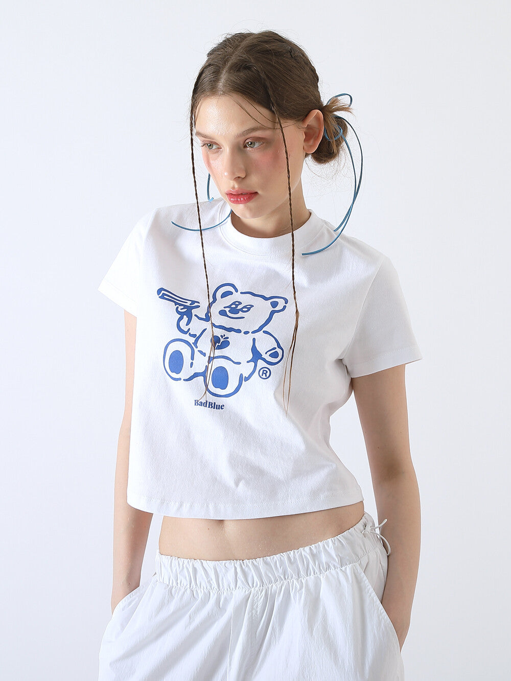 [BadBlue®] BadBear Crop Tee (2 color)