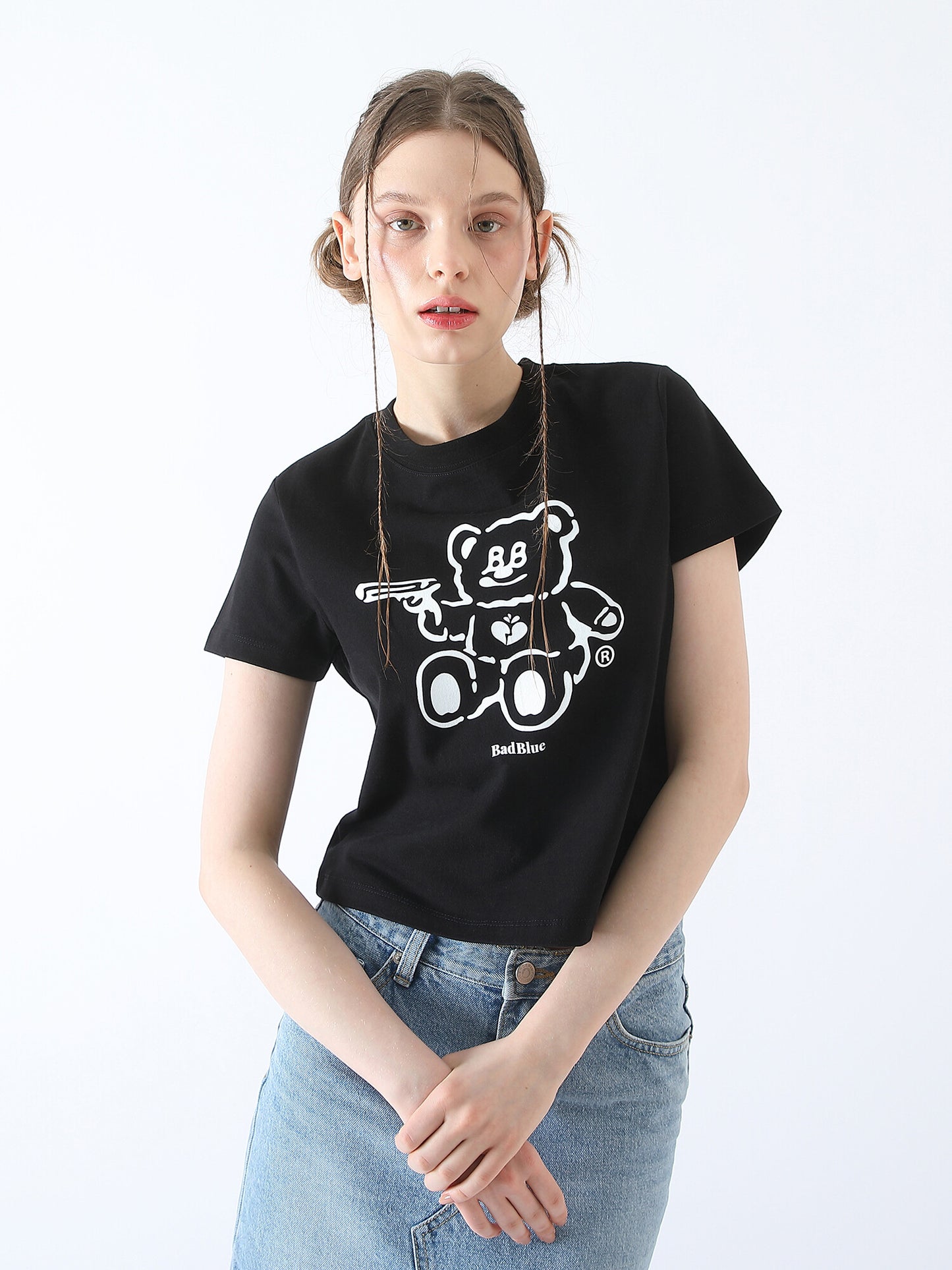 [BadBlue®] BadBear Crop Tee (2 color)