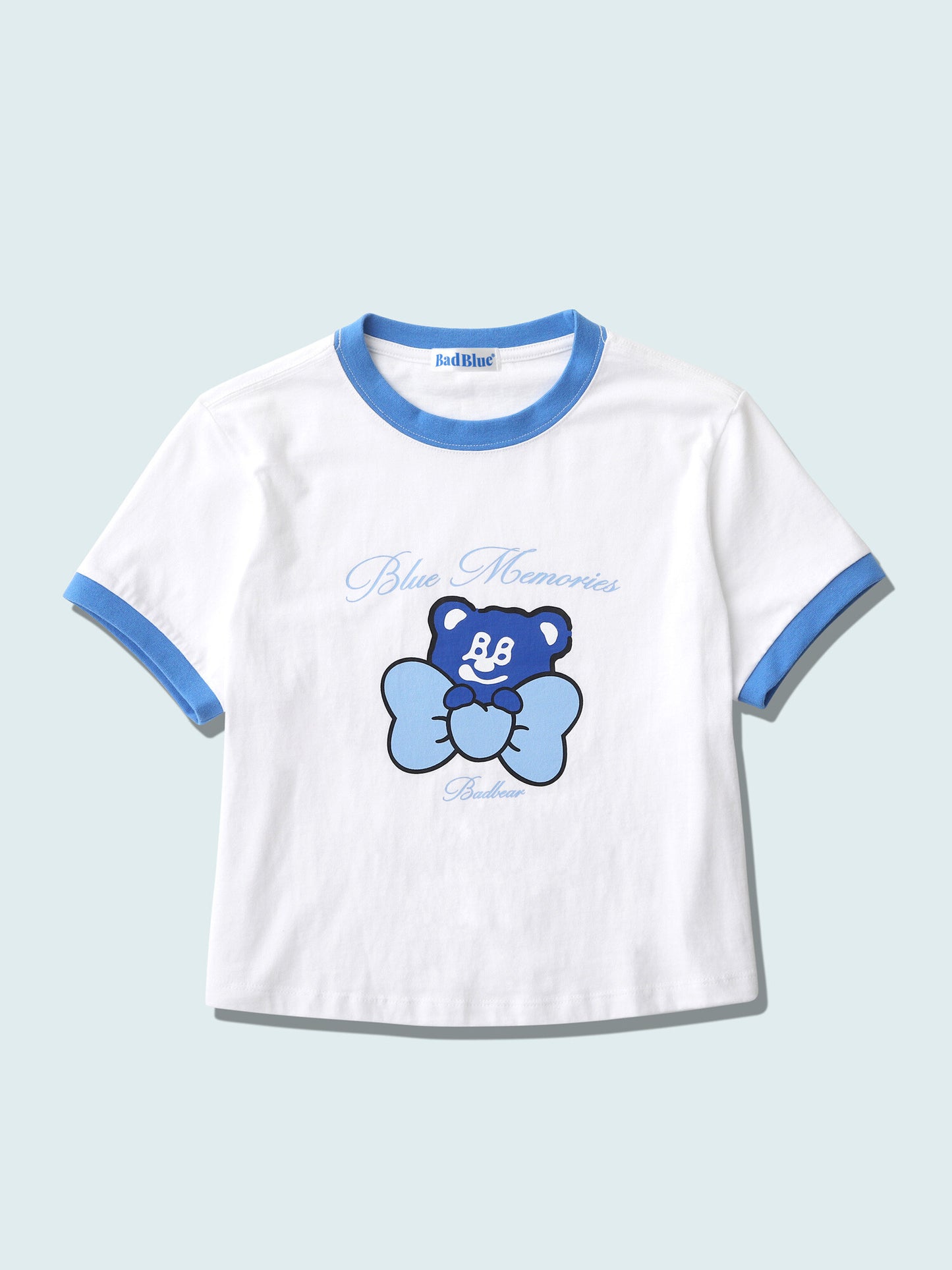 [BadBlue®] Ribbon BadBear Ringer Crop Tee