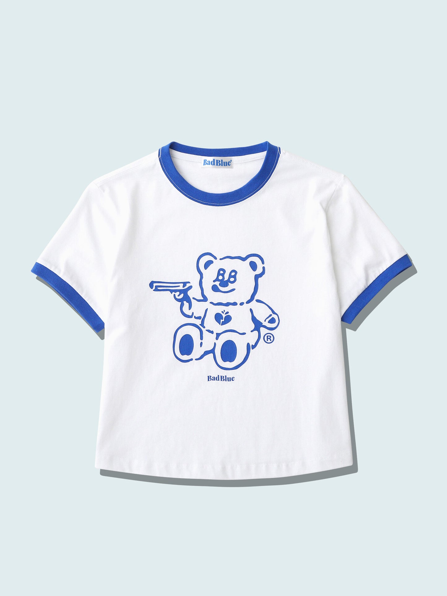 [BadBlue®] BadBear Ringer Crop Tee