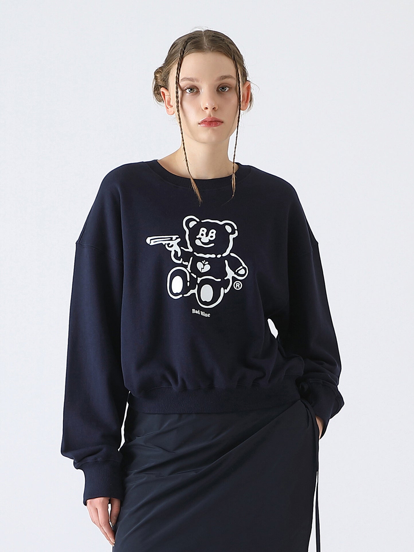 [BadBlue®] BadBear Crop Sweatshirt