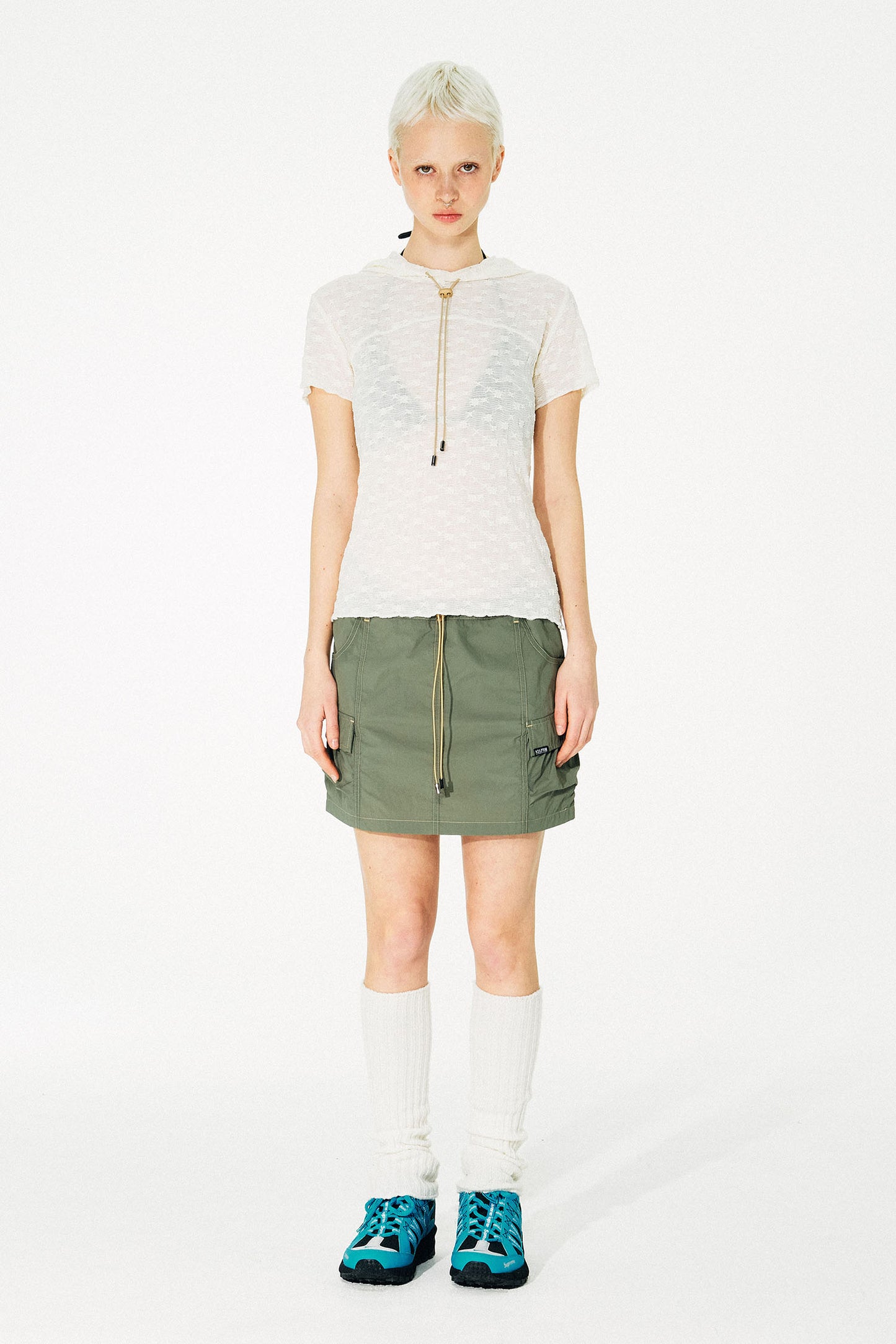 [SCULPTOR®] Parachute Mini Skirt Beige (2 color)