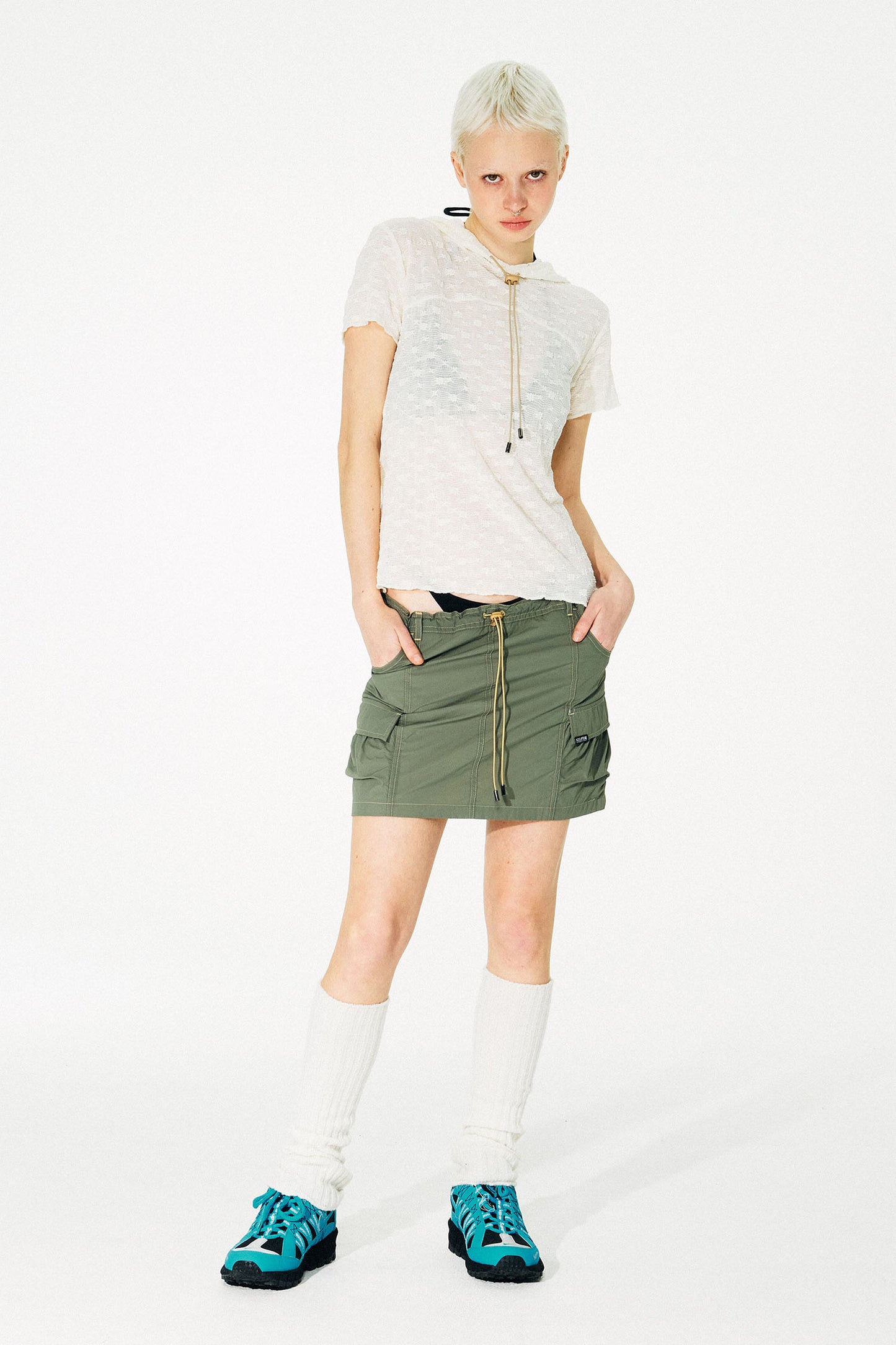 [SCULPTOR®] Parachute Mini Skirt Beige (2 color)