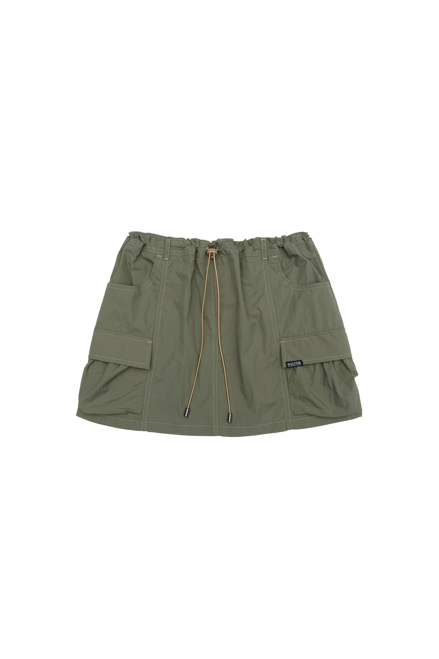 [SCULPTOR®] Parachute Mini Skirt Beige (2 color)