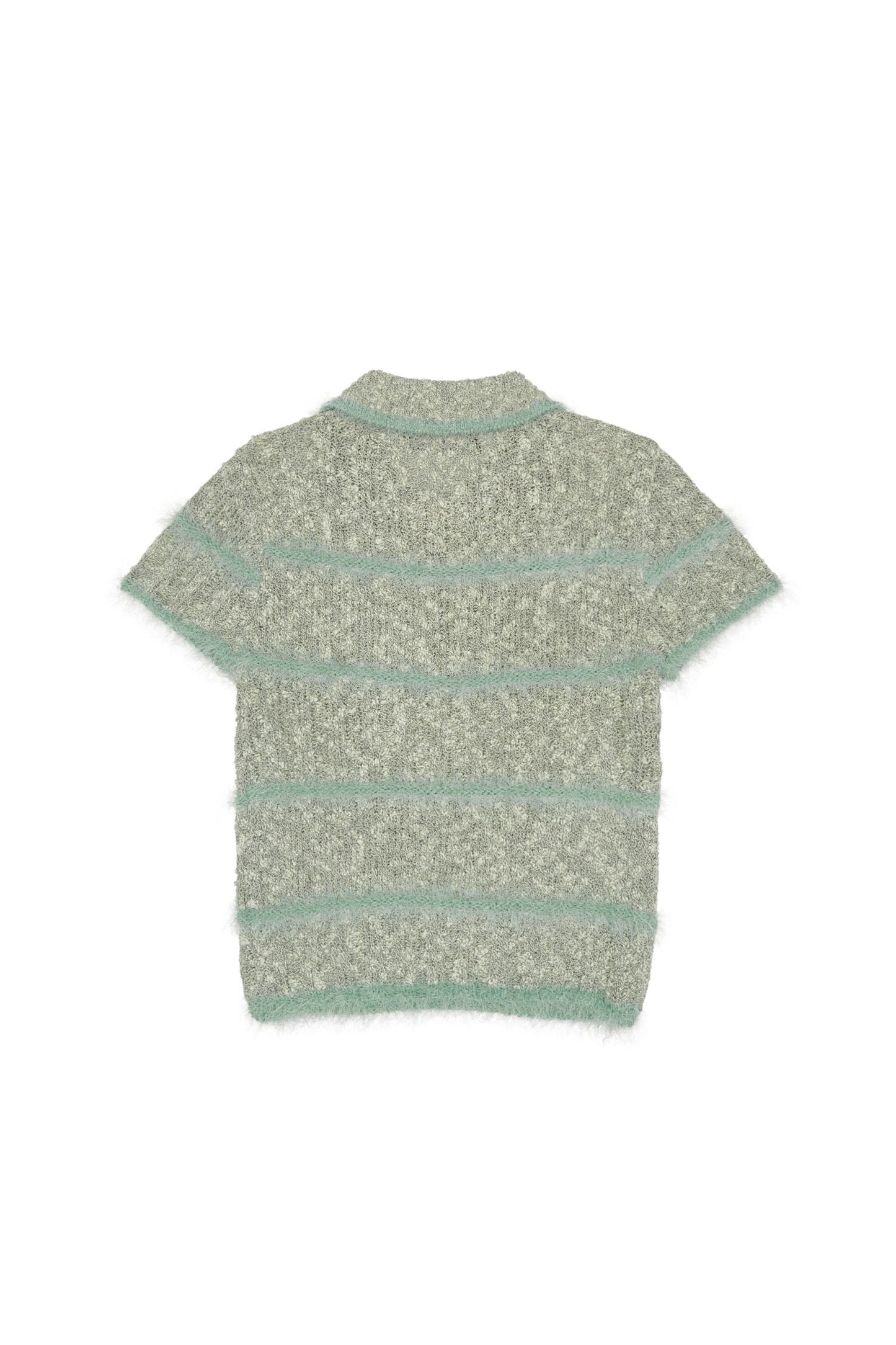 [SCULPTOR®] Mixed Yarn Collared Top (2 color)