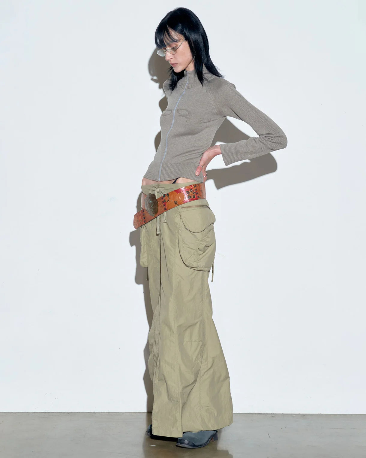 [SCULPTOR®] Parachute Cargo Maxi Skirt (2 color)