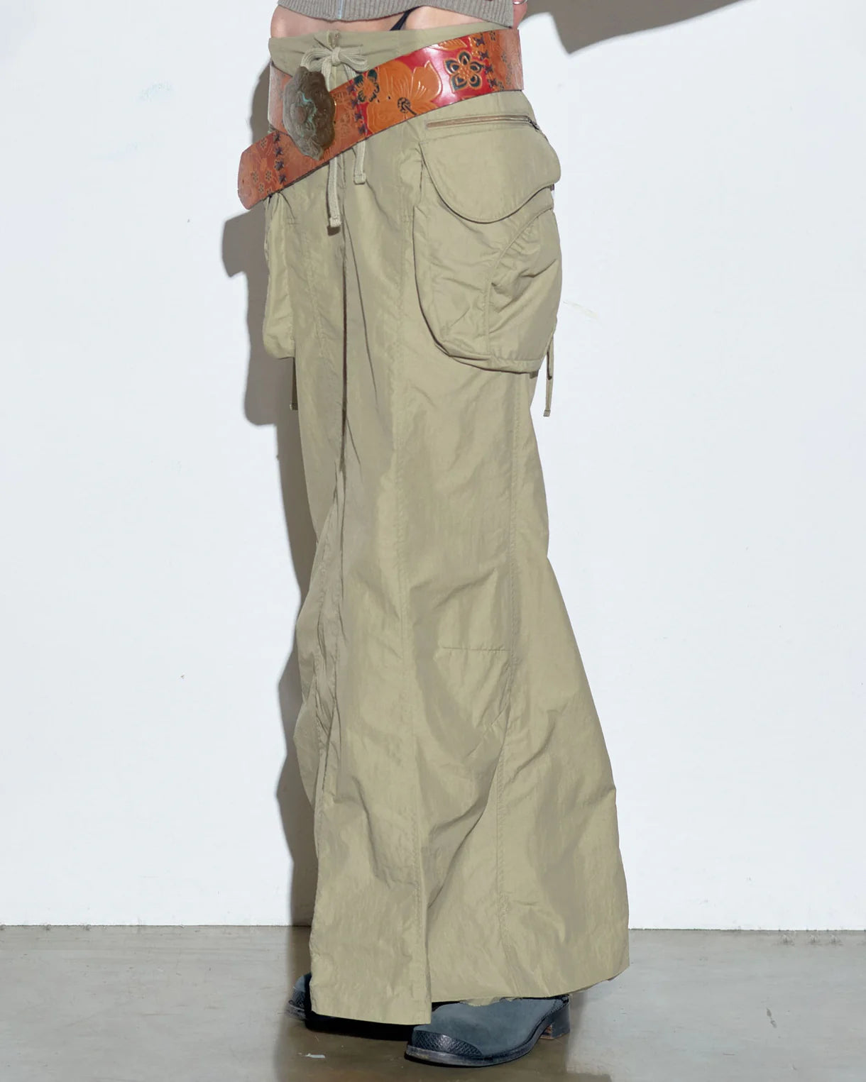 [SCULPTOR®] Parachute Cargo Maxi Skirt (2 color)