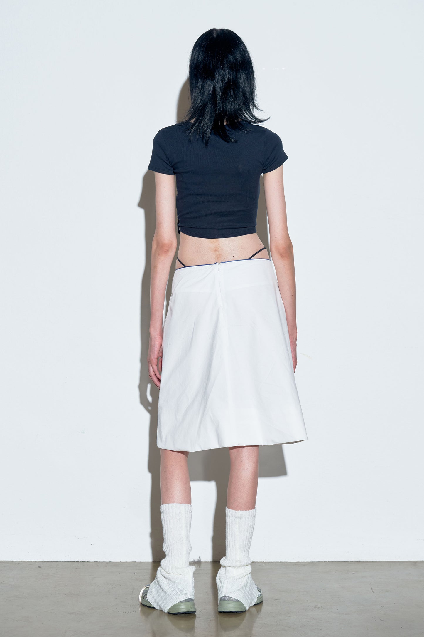 [SCULPTOR®] Shirring Lowrise Midi Skirt (2 color)